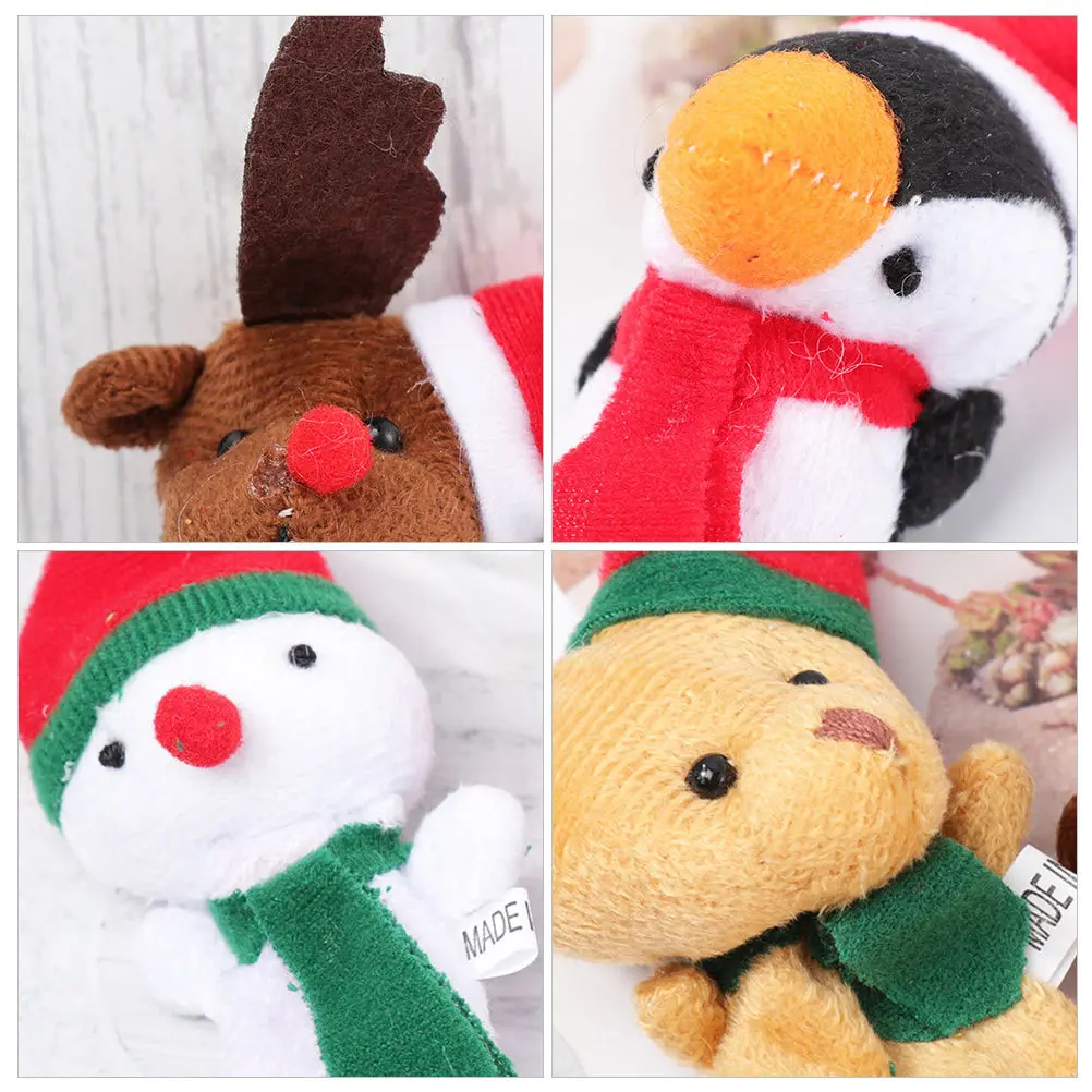 5 Pcs Farm Animal Finger Puppets Cartoon Mini Toy Toddlers for Kids Character Funny