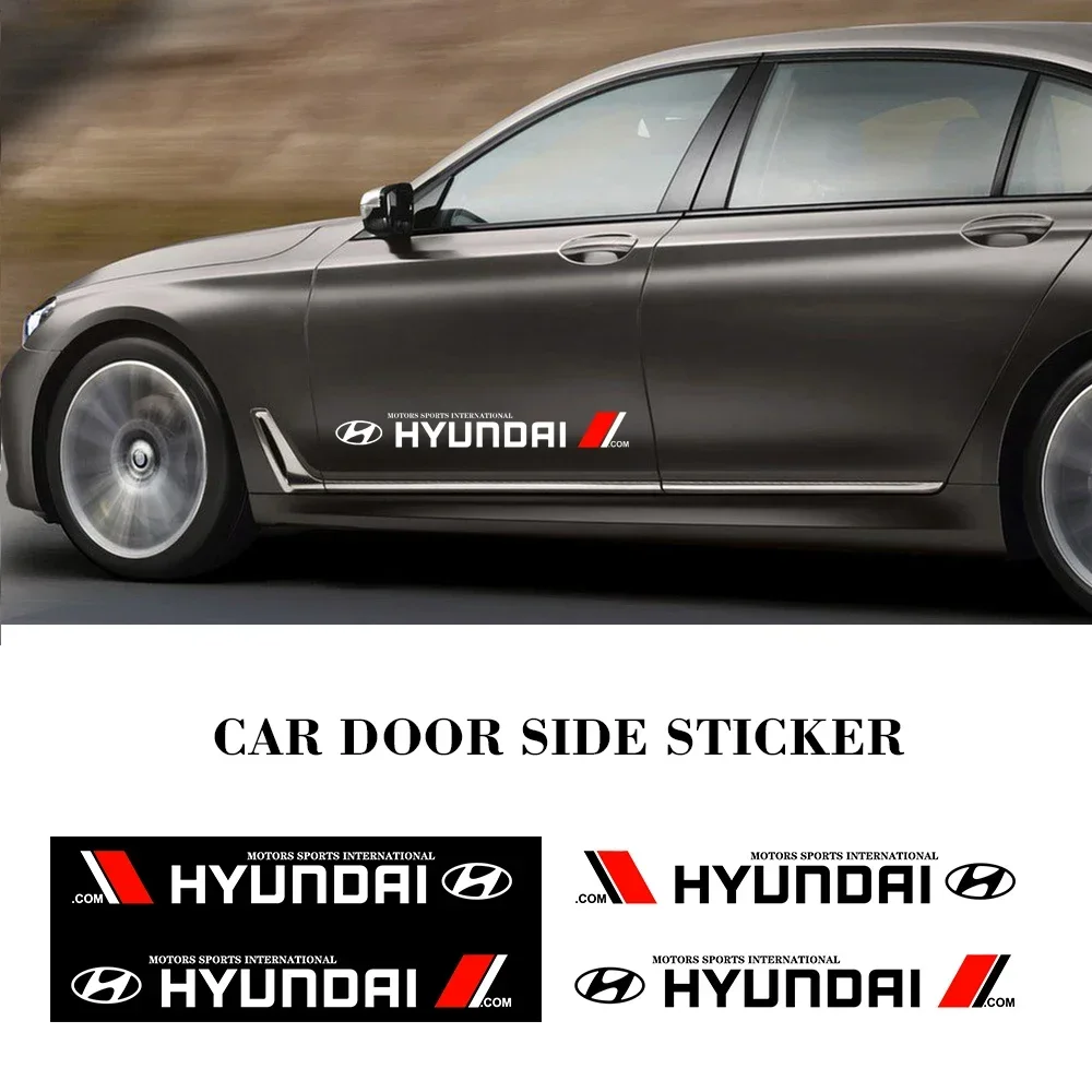 

2pcs Stripe Car Stickers Auto Side Body Sports DIY Sticker For Hyundai I10 I20 I30 I40 IX20 IX35 Tucson Solaris Accent Azera GDI