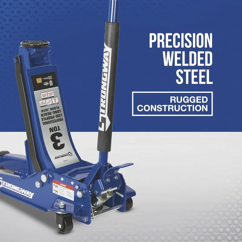 

Long-Reach, Low-Profile Professional Service Floor Jack — 3-Ton Capacity