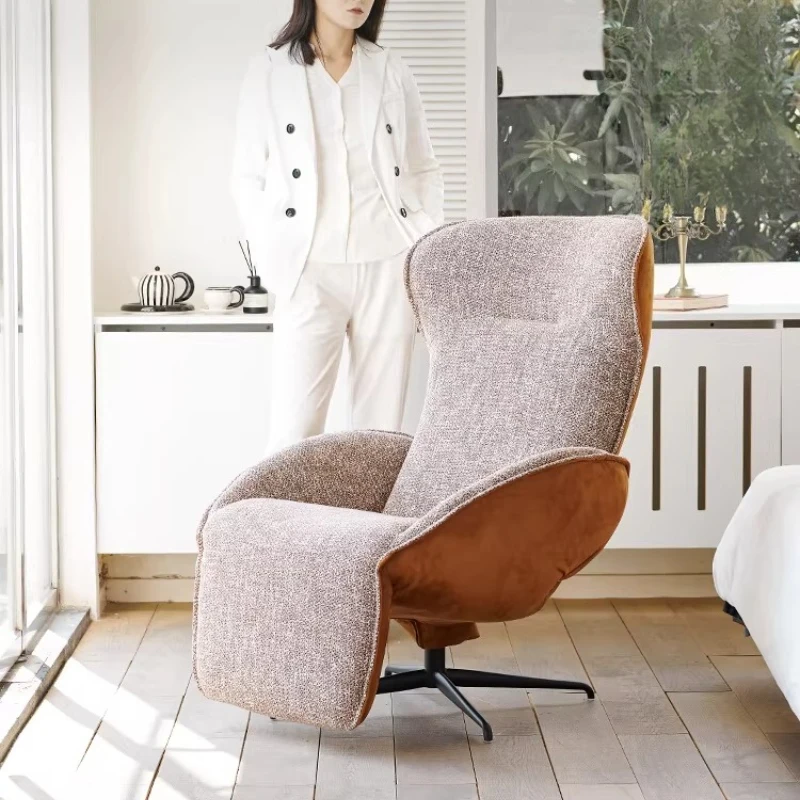 Living room balcony lunch break recliner can sit and lie down rotating single sofa