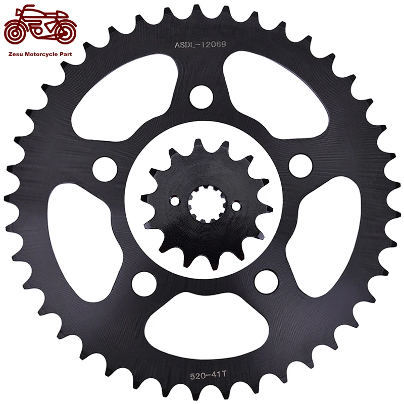 Motorcycle Front and Rear Sprockets Steel Gear Pinion for HONDA Rebel CMX300 A 17-20 CM-X CMX 300 A Rebel 2023 14T/41T 520 Chain