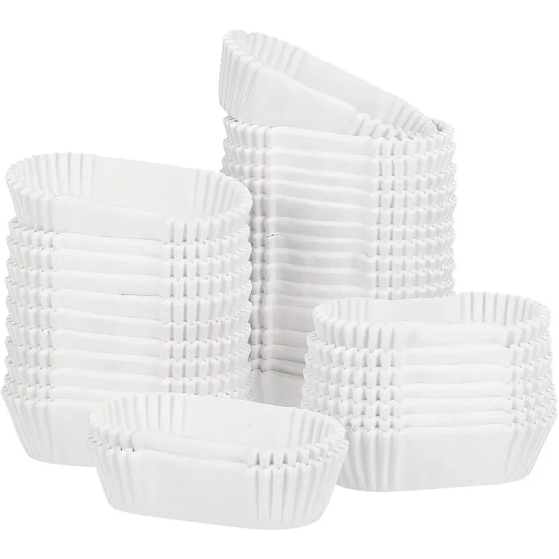 1000PCS Baking Cups Oval Cake Paper Tray Grease Proof Cupcake Liners Boat Shape Baking Cups Muffin Cups for Balls Cupcakes