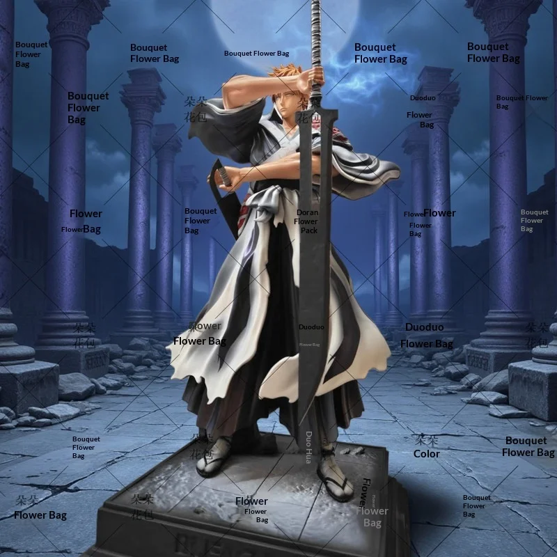 

Аниме-фигурка Ichigo Kurosaki с двумя мечами, коллекционная статуэтка Bleach, модель для декора рабочего стола, подарок для фанатов аниме и отаку.