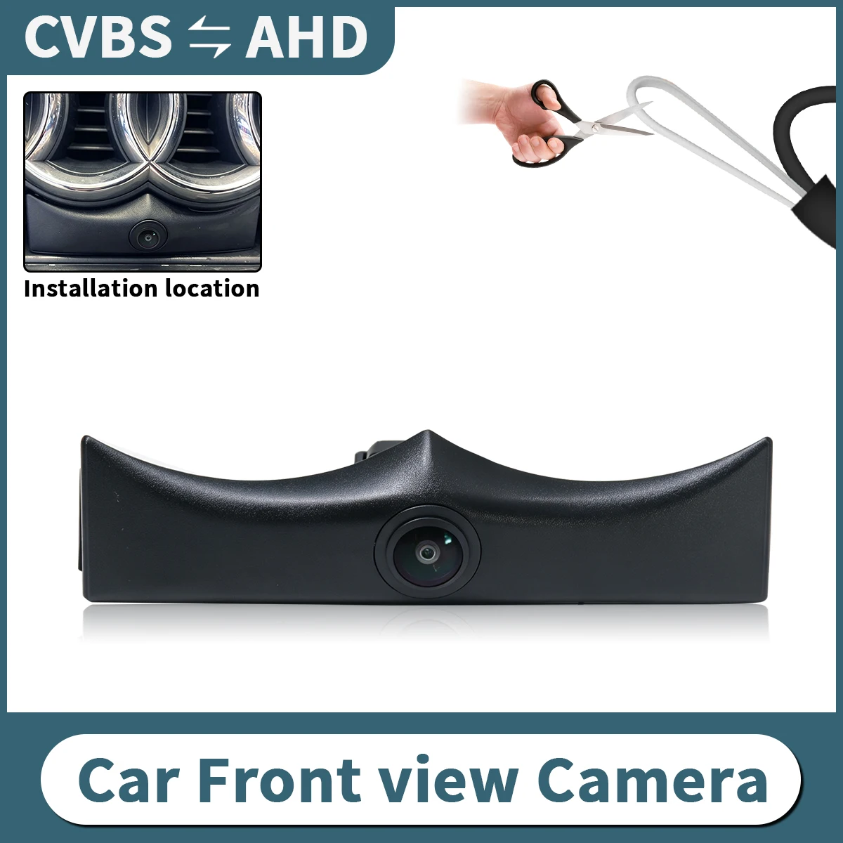 CVBS AHD Waterproof Night Vision Vehicle Logo Mount Front View Camera For Audi A4 A4L S4 RS4 B8 B9 8W 2016 2017 2018 2019