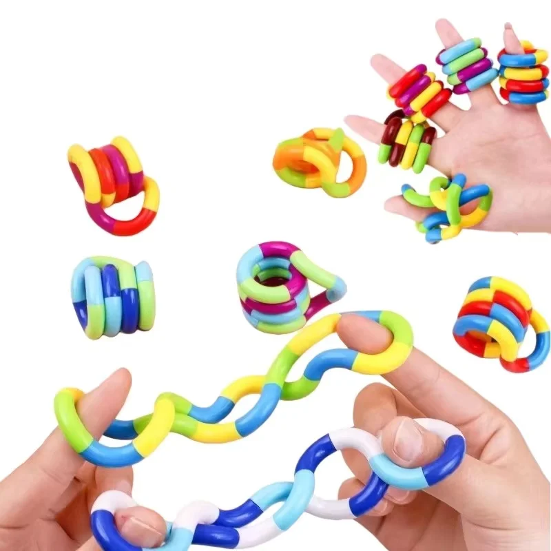 2/5 Stück Sensorisches Fidget-Spielzeug Twist Loop Seil zur Stresslinderung Musik-Rhythmus Angstlinderung Spielzeug für Erwachsene Kinder ADHS-Hilfsmittel