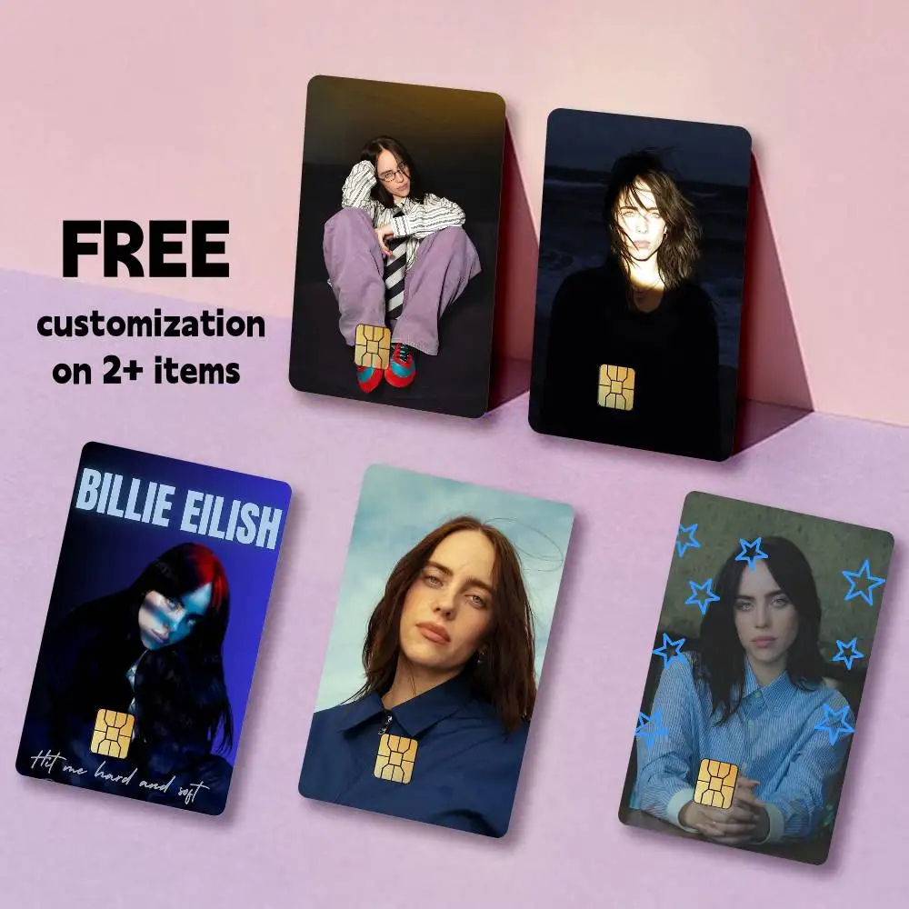 B-Billie E-Eilish No Time to Die Card Stickers for Bank Access Protective Waterproof Film Cover Sticker Gift