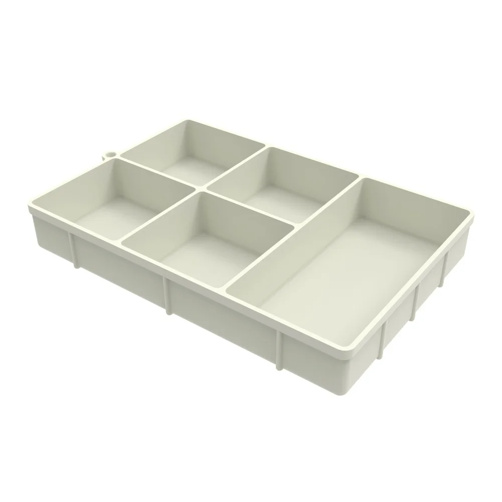 Silicone Divided Storage Tray for Smores Station Offering Multiple Compartments to Separate Ingredients Efficiently