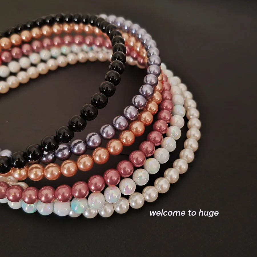 2pc Mode Vintage Erweiterte Perle Haarband für Frauen Mädchen Elegante Koreanische Haar Hoops Stirnband Zubehör – Detail 2