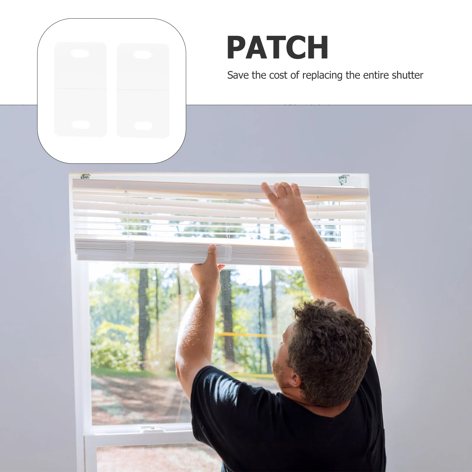 

12Pcs Blind Repair Slats Kit Sturdy PVC Window Blinds Curtain Parts Replace Damaged Slats No Installation Tools Needed for Home