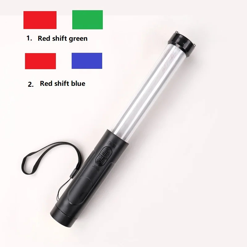 rechargeable traffic control stick com apito luz intermitente de aviso sinal de luz fluorescente tubo branco vermelho verde azul 32cm 01