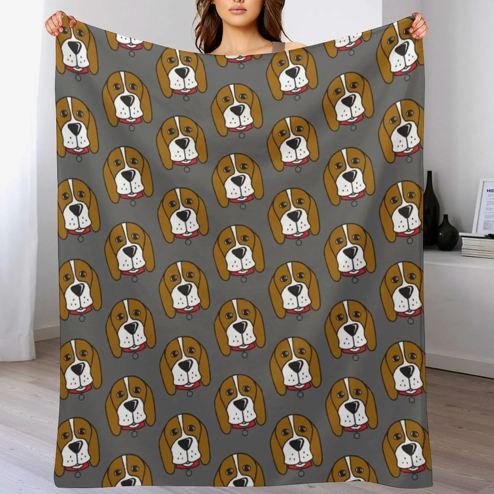 Beagle Rescue Victoria Merch! Throw Blanket Anti Shedding Soft Fuzzy Blanket for Home