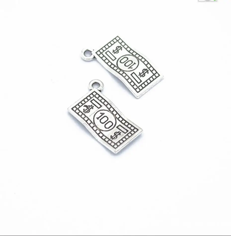 60pcs Charms  Cash money 21*13mm Antique Pendants,Tibetan Silver Jewelry,DIY for bracelet necklace F0620
