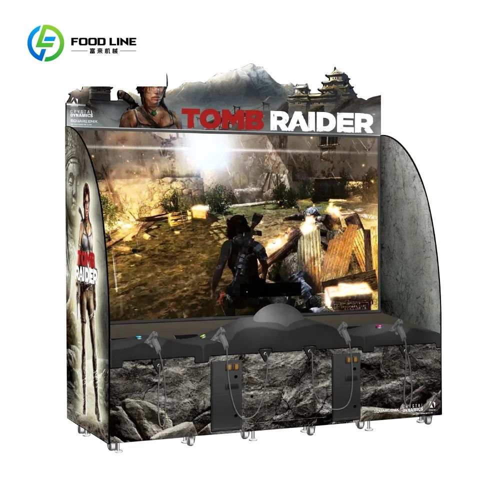 3 Players  Interactive Coin Machine Large Arcade  Machine Gun Shooting Game Machine