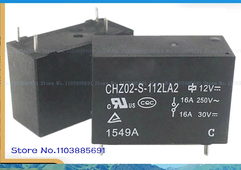 CHZ02-S-112LA2 CHZ02-V 12V 16A 4