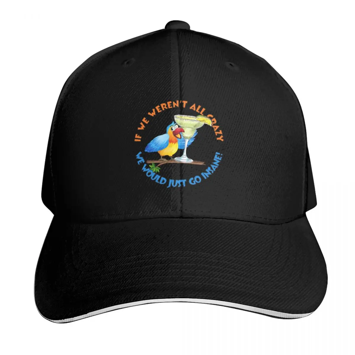 Crazy, Insane Parrot Baseball Cap Six Panel Structured Crown Sun Protection UPF 50+ Breathable Mesh Back