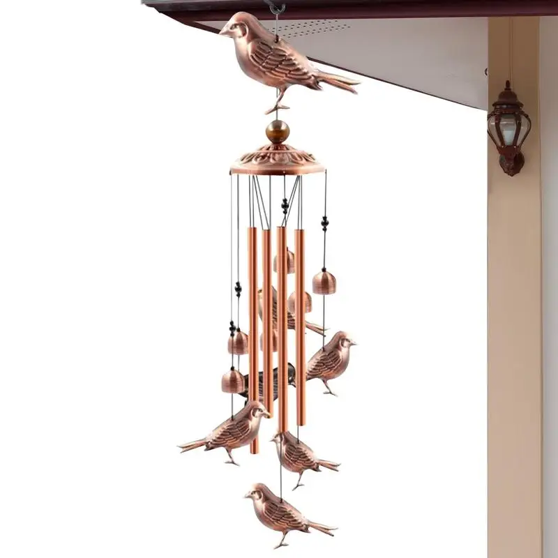 

Bird Wind Chimes Mobile Wind Chime With S Hook Harmonious Music Wind Catcher Charming Outdoor Decorations For Garden Patio