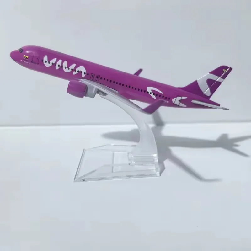 سبيكة معدنية 1/400 مقياس طائرة طائرة فيفا الهواء كولومبيا ايرباص A320 نموذج طائرة دييكاست 16 سنتيمتر ألعاب أطفال نموذج طائرة عجلات #6