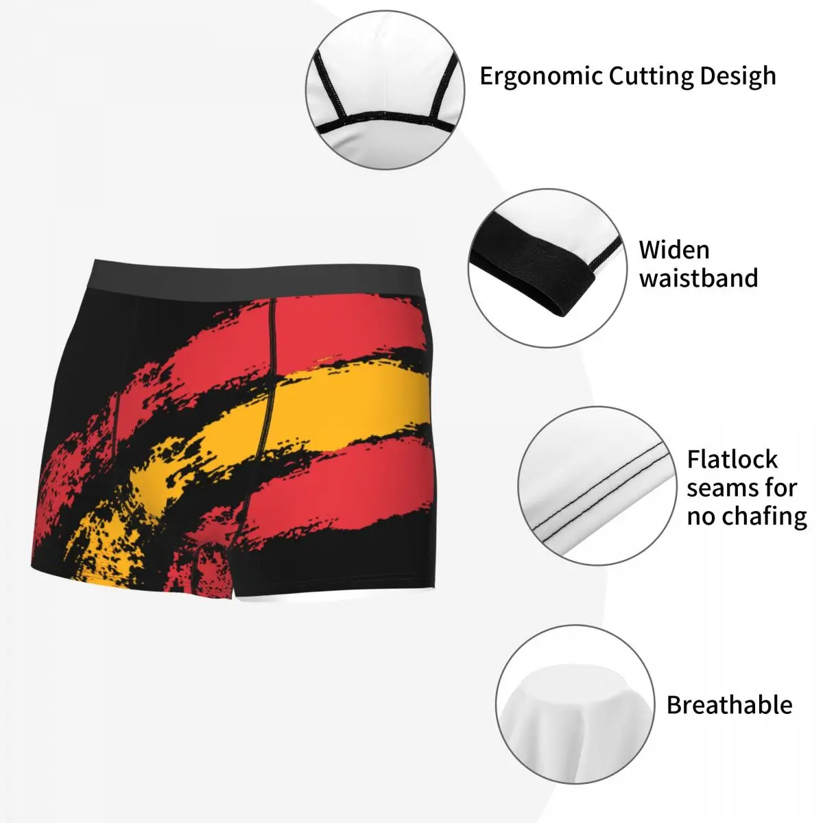 Calzoncillos Bóxer con bandera española para hombre, ropa interior de poliéster, S-XXL, novedad