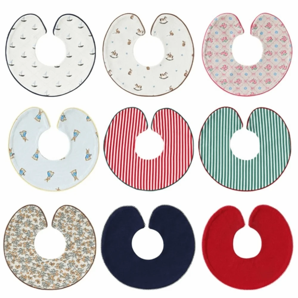 High Quality Pure Cotton Bibs 360 ​​° Rotate Soft Bandana Drool Bibs Essentials Absorbent Teething Drooling Bib For Boys Girls