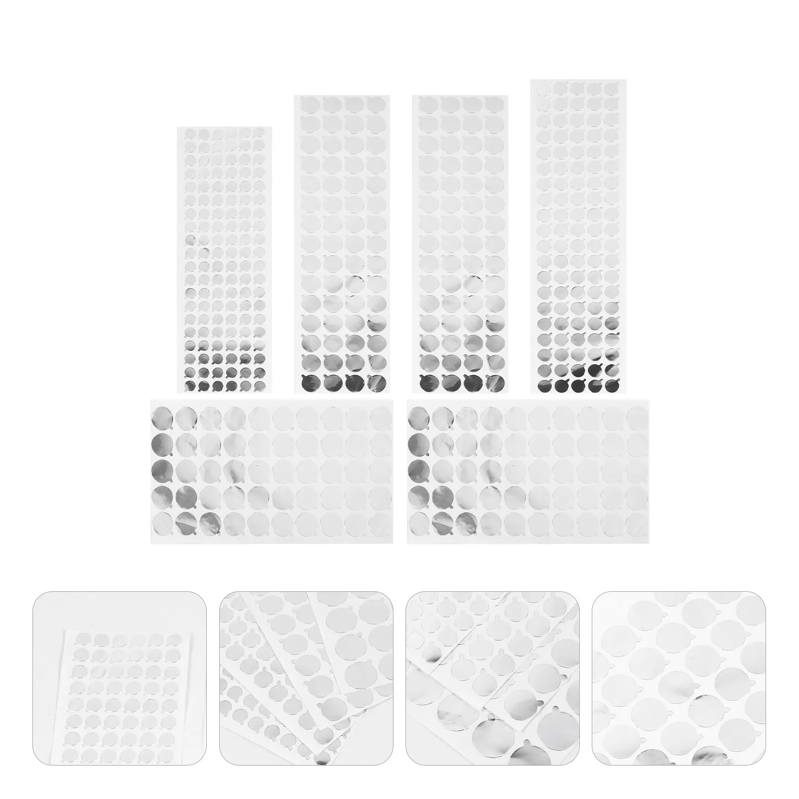 

6 Sheets Aluminium Foil Sealing Sticker Self-Adhesive Tube Sticker for Essential Oil Toothpaste Toner Cream Facial