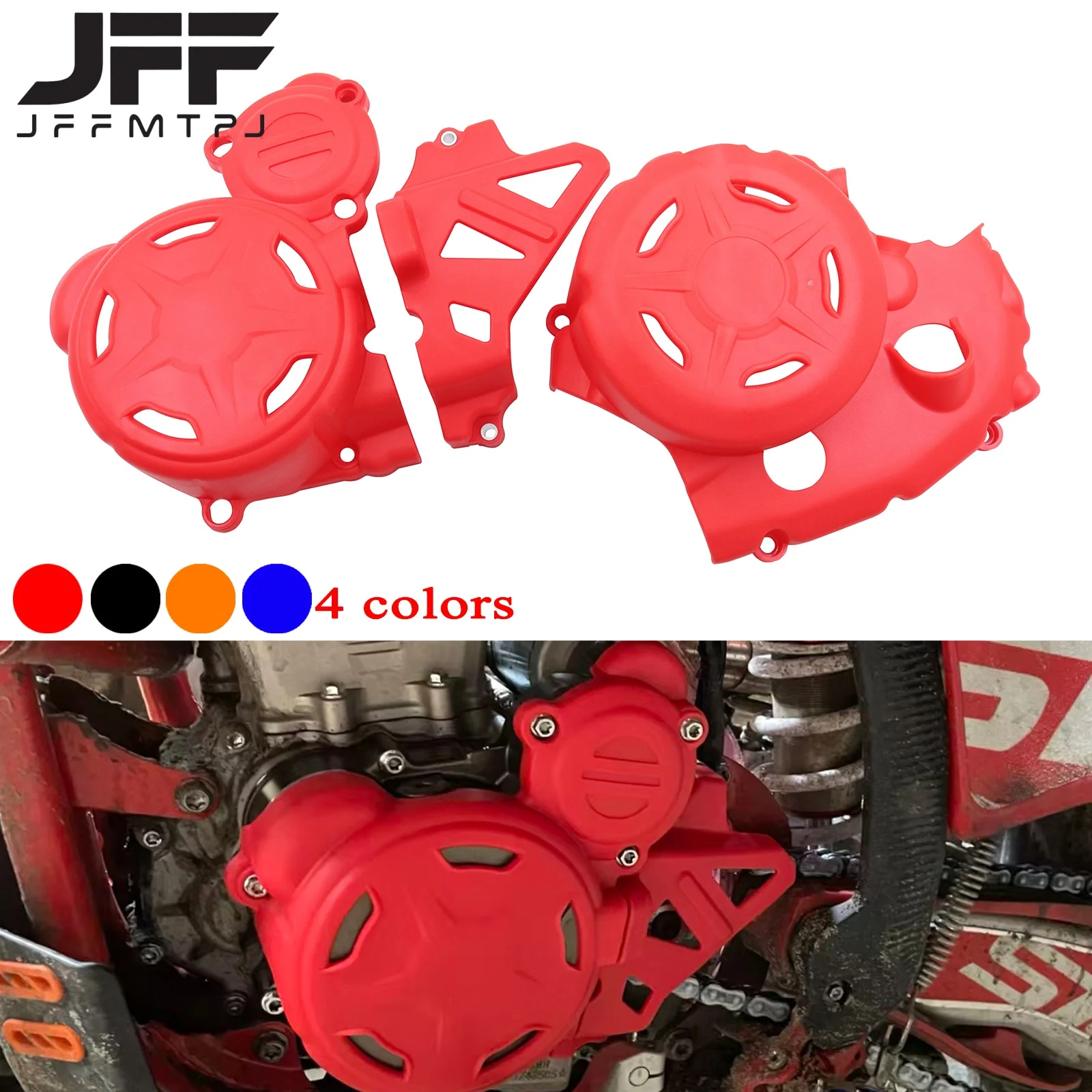 Motorcycle Engine Clutch Guard Water Pump Cover Ignition Protector For KEWS K16 K23 For Kayo T4 For Hengjian S6 S7 For YB300H