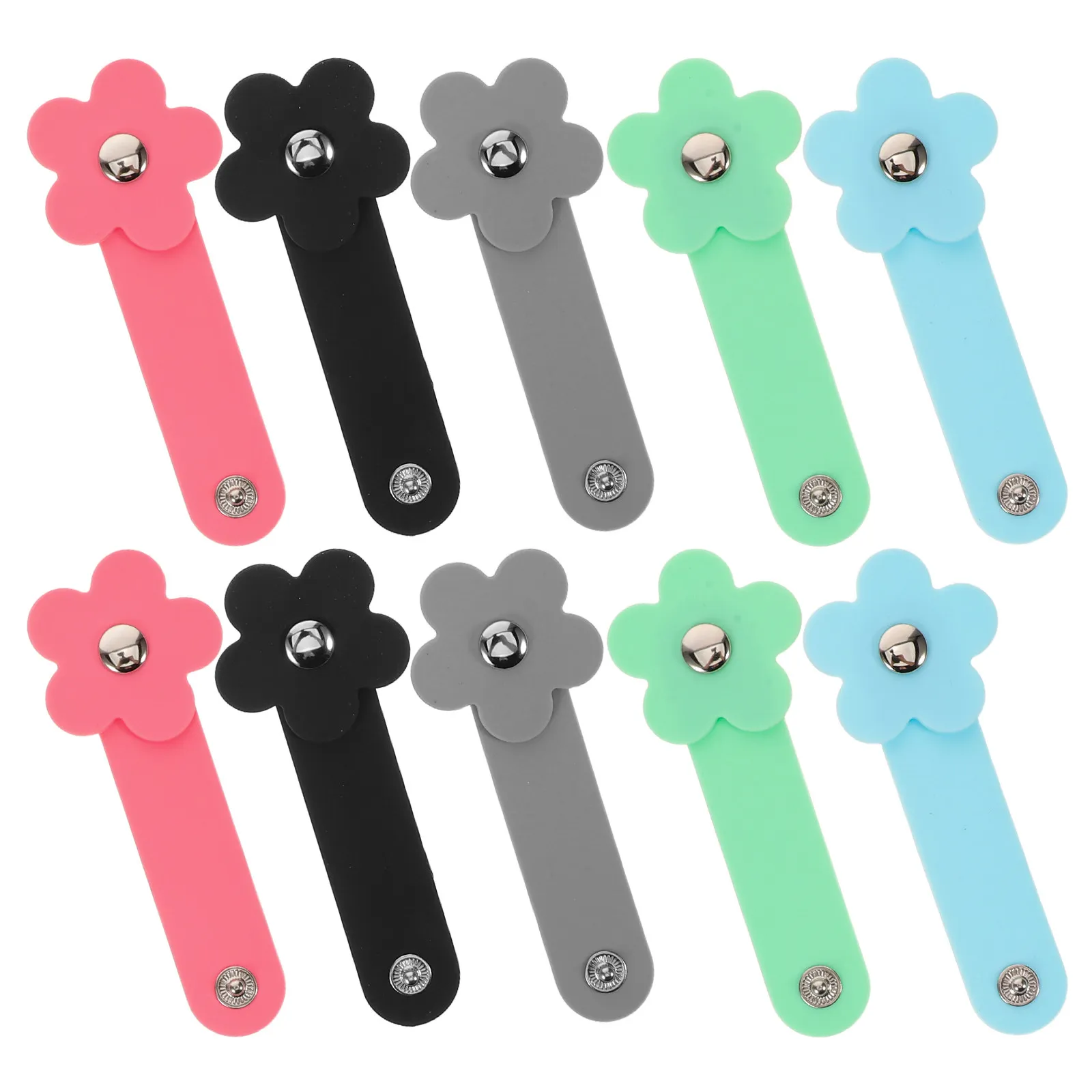 10Pcs Earphone Cord Organizer Silicone Compact Cord Winder Portable Travel Cable Management Tangle-Free Earbud Wire Holder