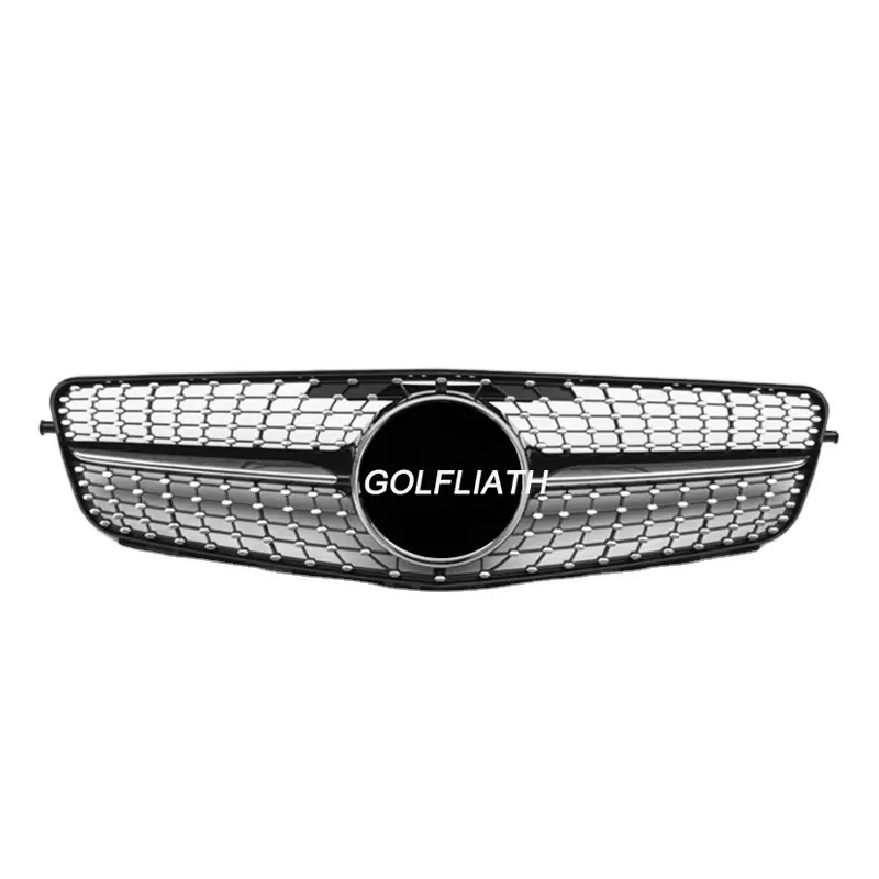 

Diamond Grille Silver & Black Front Grille Grill for Mercedes Benz C-class W204 2007-2014
