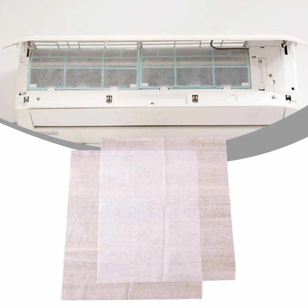 2/20pcs Air Conditioner Filter Paper Dustproof Air Outlet Cuttable Net Household Air Conditioner Vent Dust Filter Paper Tool