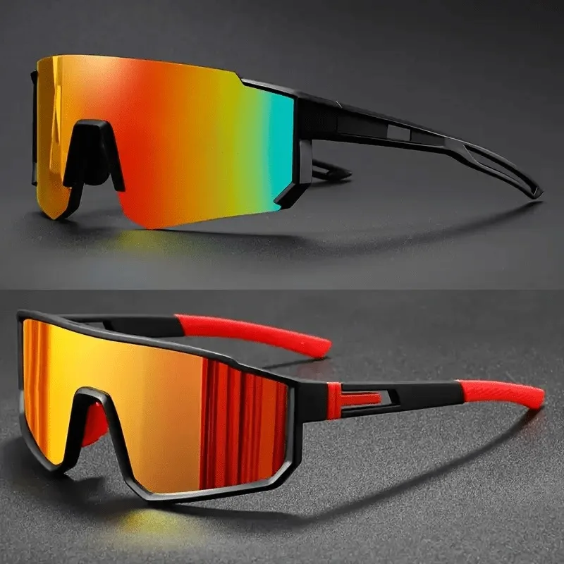 زوجان من نظارات الأفلام الملونة المحايدة ذات الطراز الرياضي، تصميم إطار كبير، مجموعات متعددة محايدة