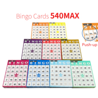 Push-up Bingo Cards Set, 540 Cards Max