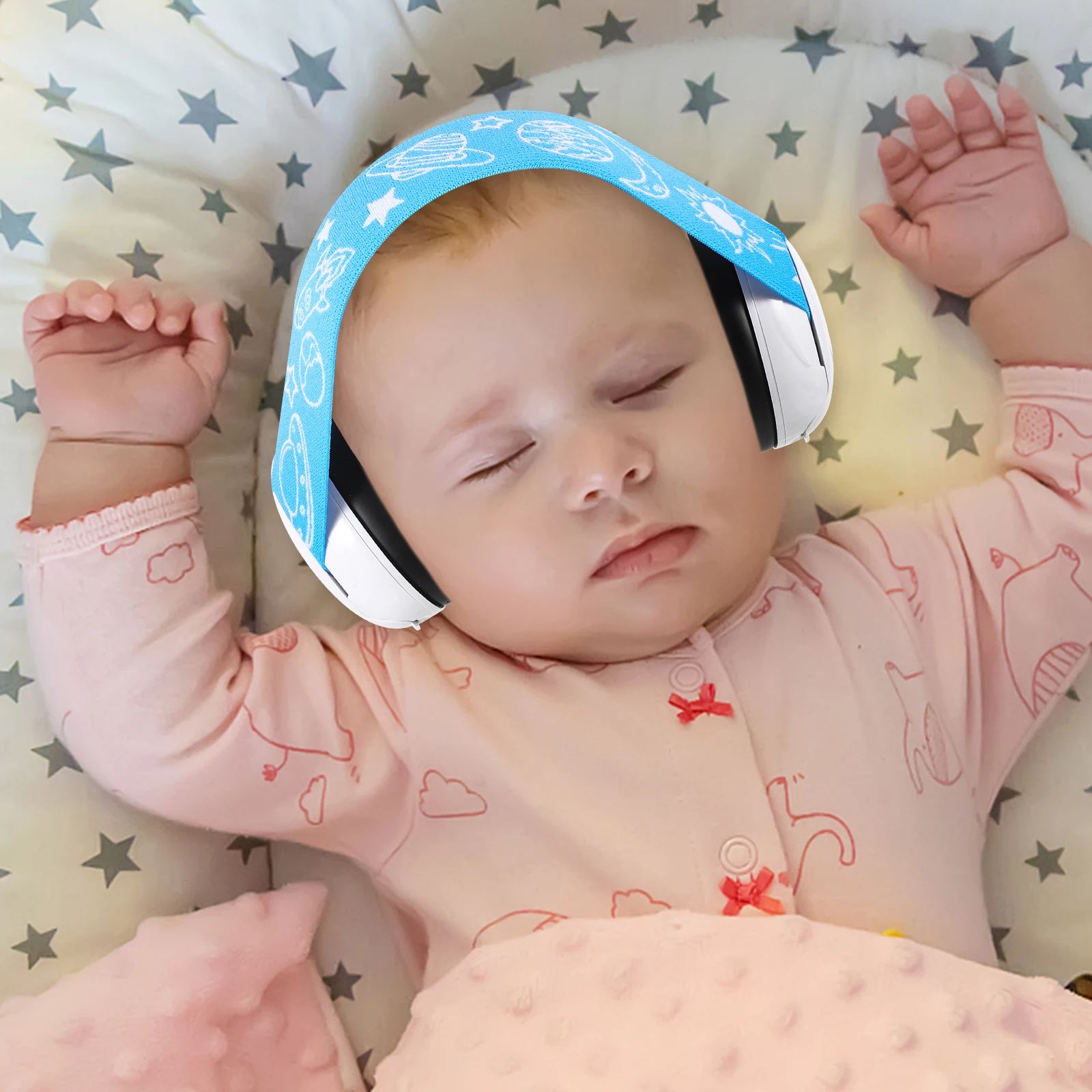

Baby Noise Headphones Blue Ear Protection Earmuffs Noise Cancelling Headphone For Baby for Toddler Sleep Travel Soundproof