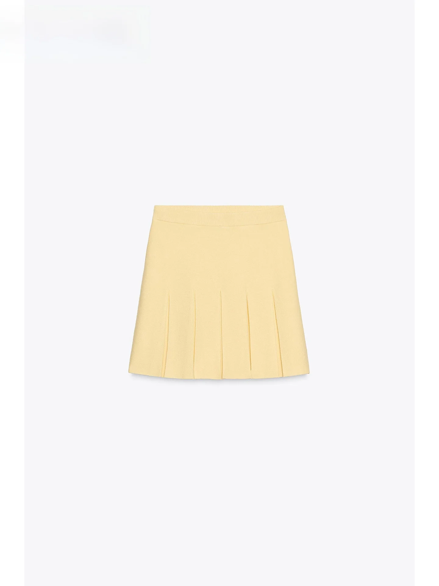 

ZAPRHA 2025 Summer New Faion Wide Pleat Simple Match Casual Knitted f Skirt High Waist A-Line Sweet Sle Ladies Skirt