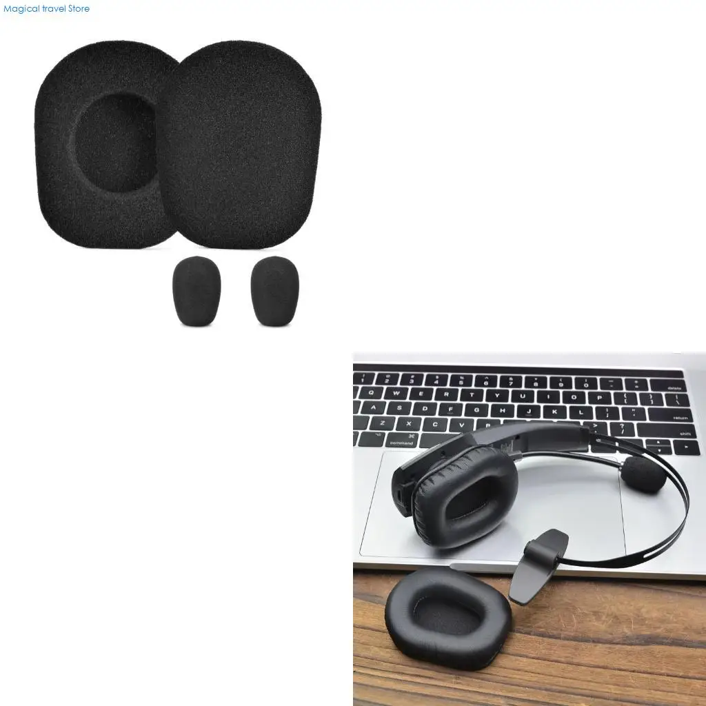 N2UB 2pcs Soft Ear Pads for 3450XT B350XT Headphones Earmuff Earpads Mic Windshield Suitable for Indoor and Outdoor Use