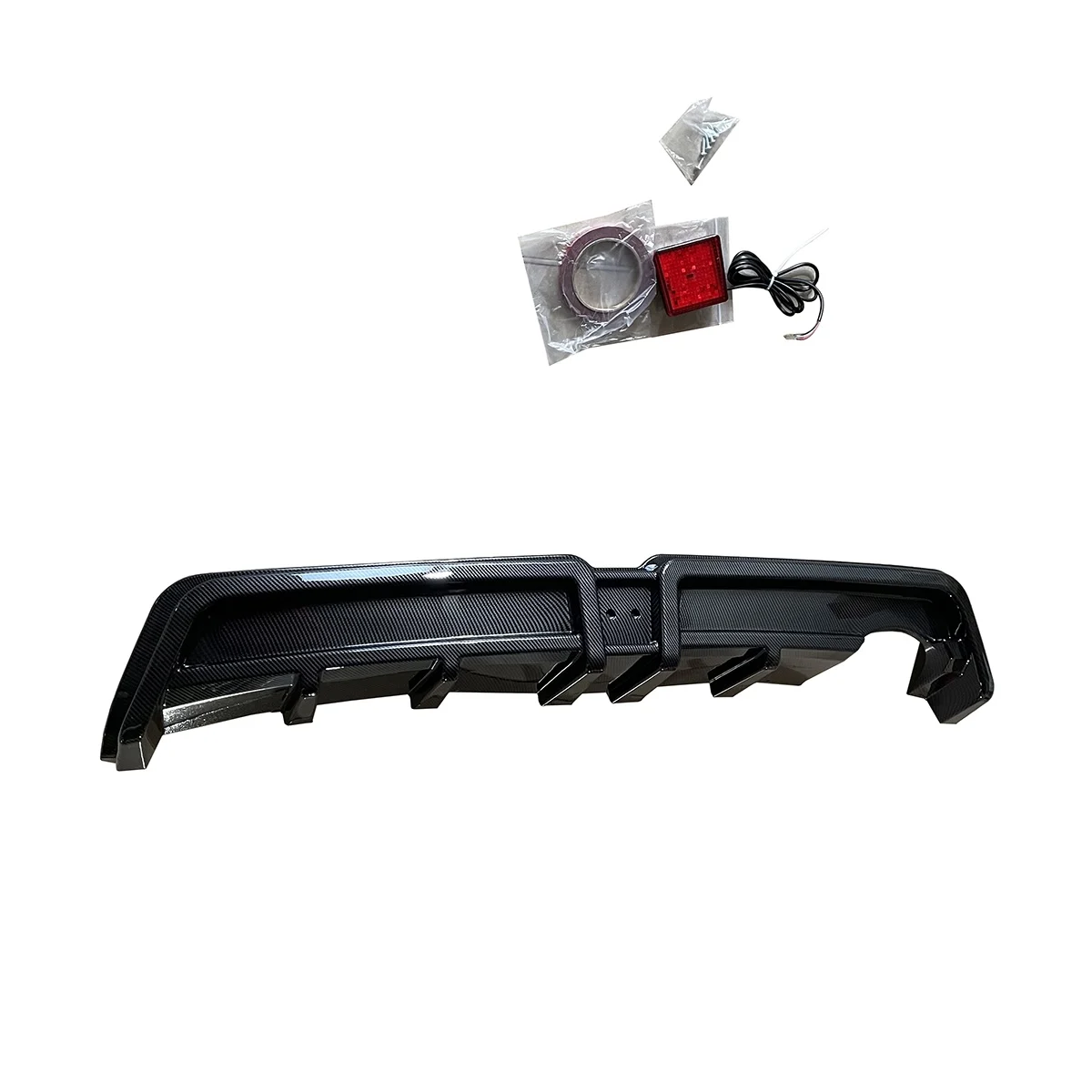 Rear Bumper Diffuser Lip Mu-gen RR Style ABS Fits for 8th Gen Civic 2006-2011 4Dr