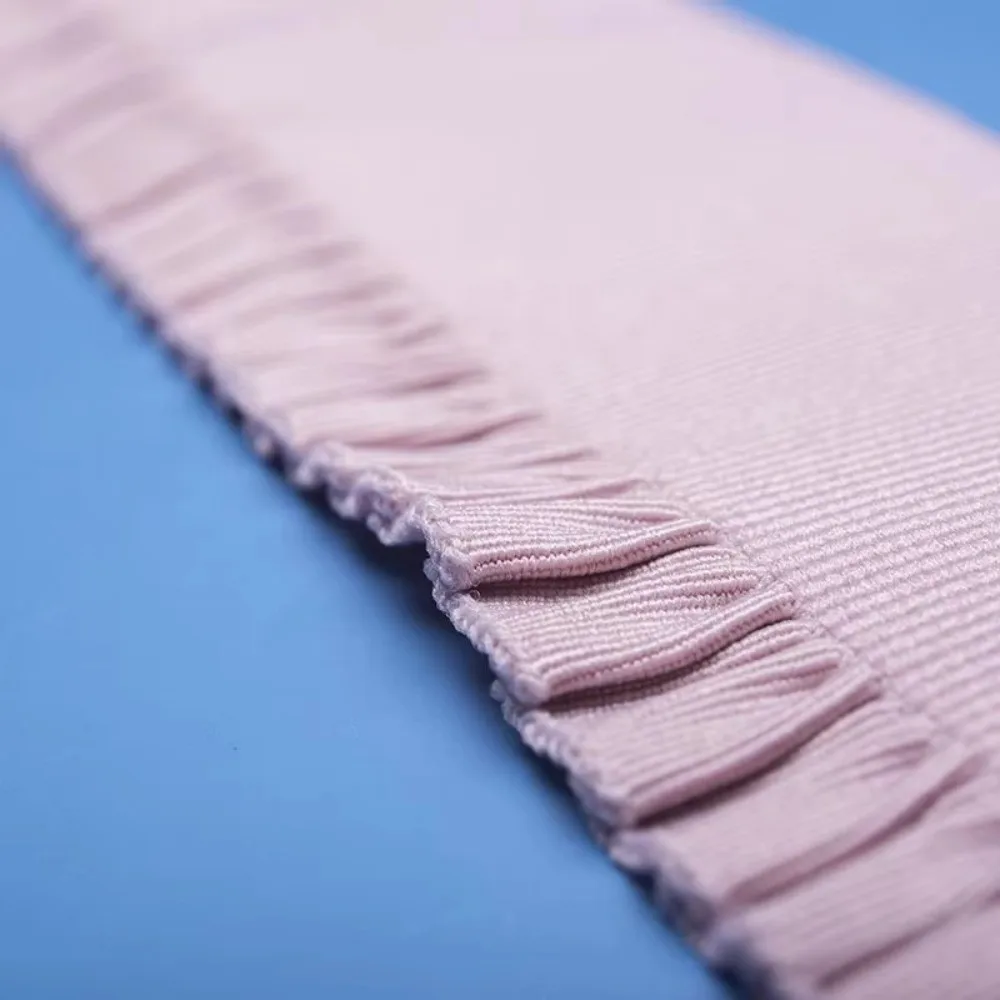 Versatile 1Yard Wide Elastic Band Multi Color Stretch Ruffled Ruffle Trim Elastic Band Garment DIY Elastic Ribbon Garment Craft
