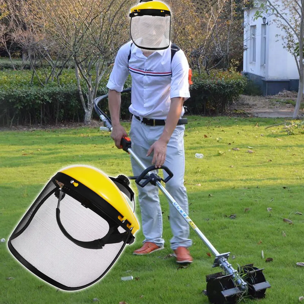 

Safety Mesh Forestry with Adjustable and Sweatband Chainsaw Protective Visor Brush Cutter Mask