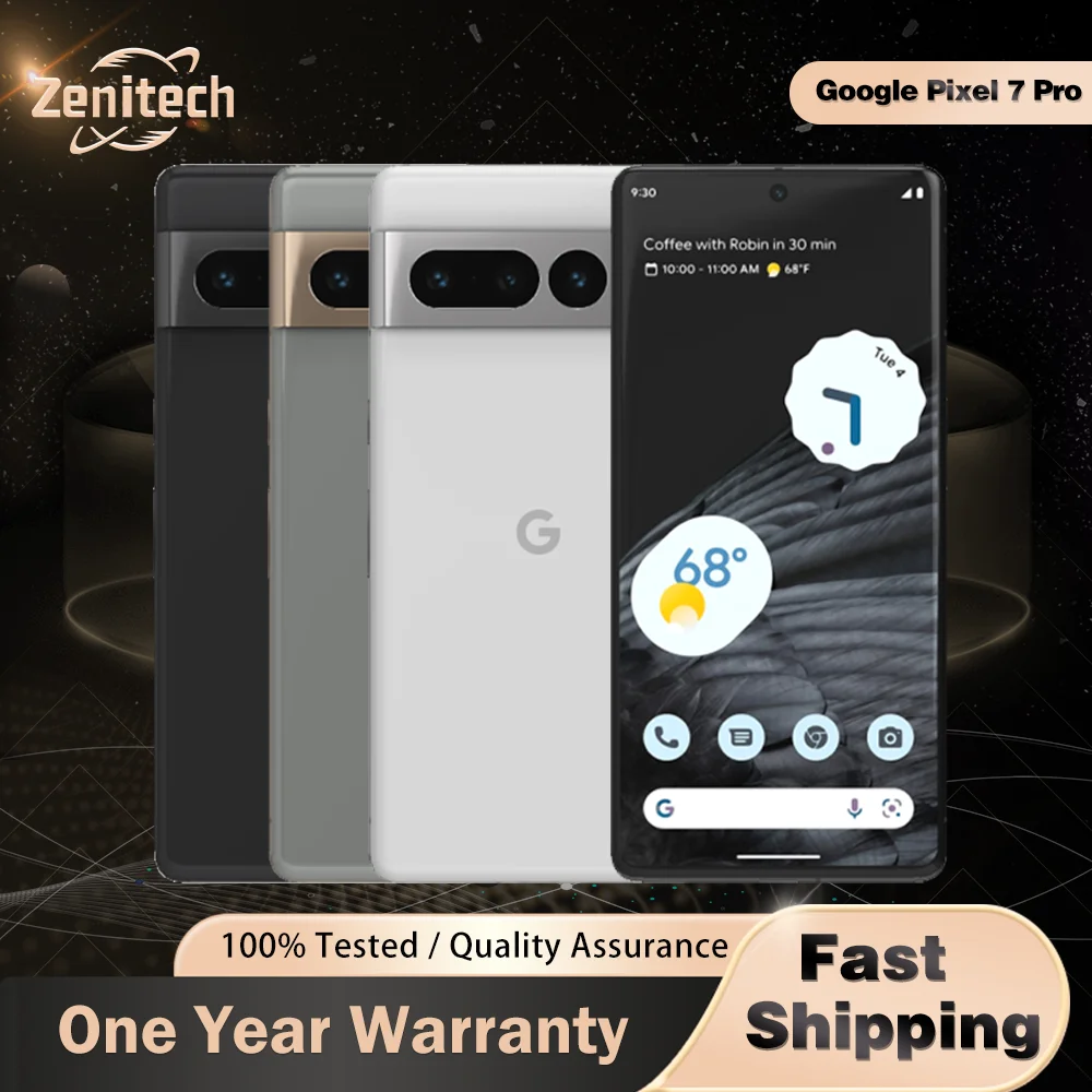 Original Google Pixel 7 Pro 7Pro 5G Mobile Phone 128GB/256GB 6.7" 50MP+48MP+10.8MP NFC Google Tensor G2 Octa Core 7 pro phone