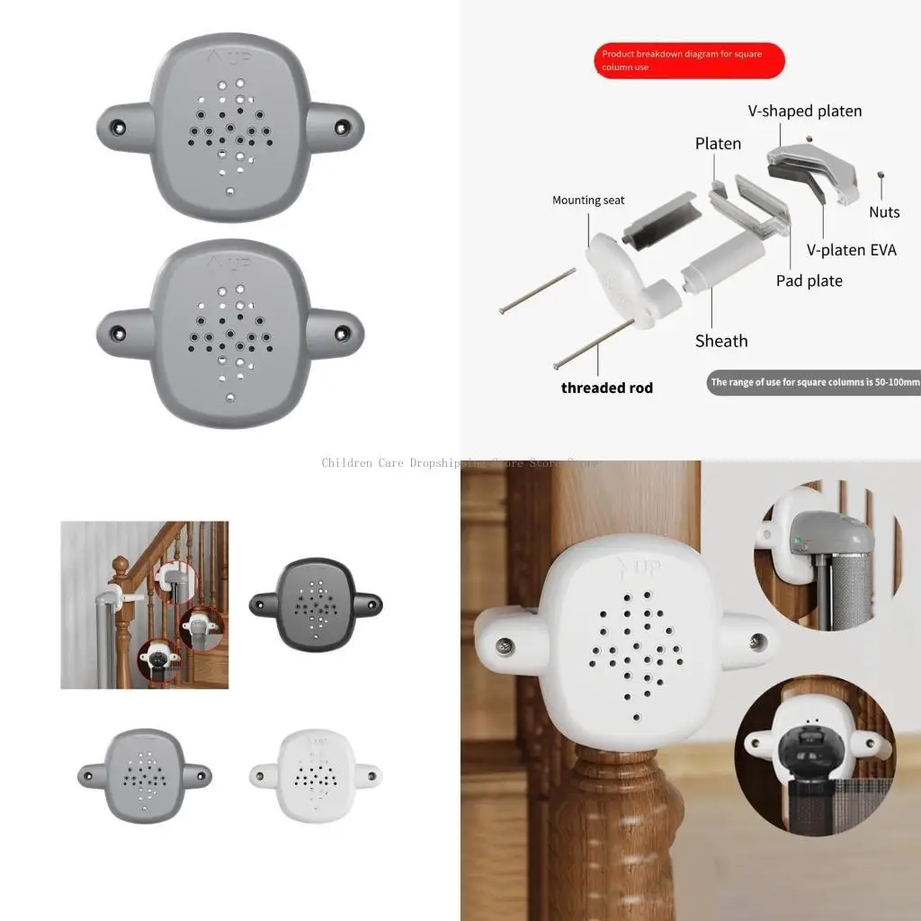 

Baby Stair Gate for Secure Fitting on Stair Posts 2Pcs Banister Adapter