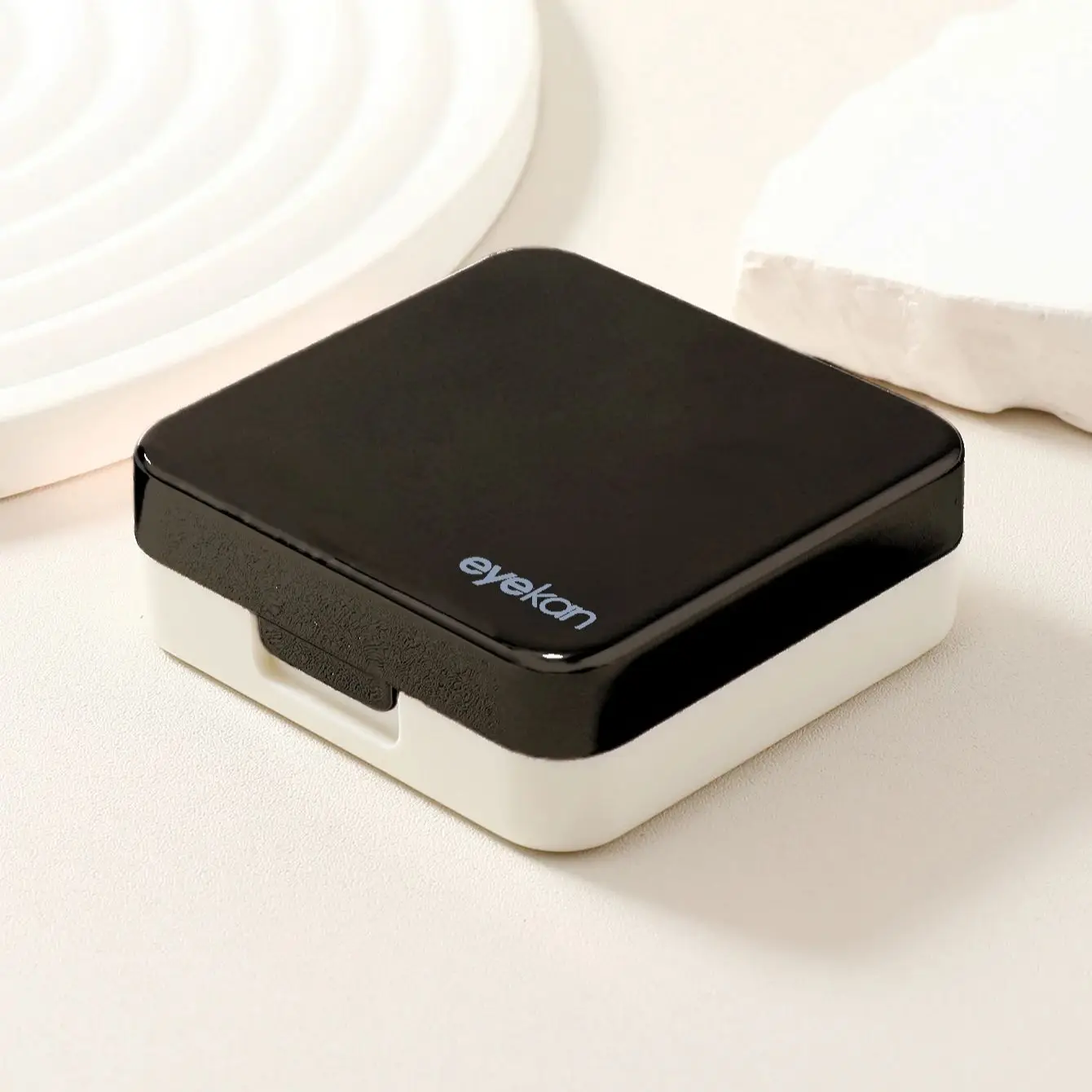 Portable Leakproof Contact Lens Box Kit, Electroplated, Luxury Contact Lens Case, Minimalist Design