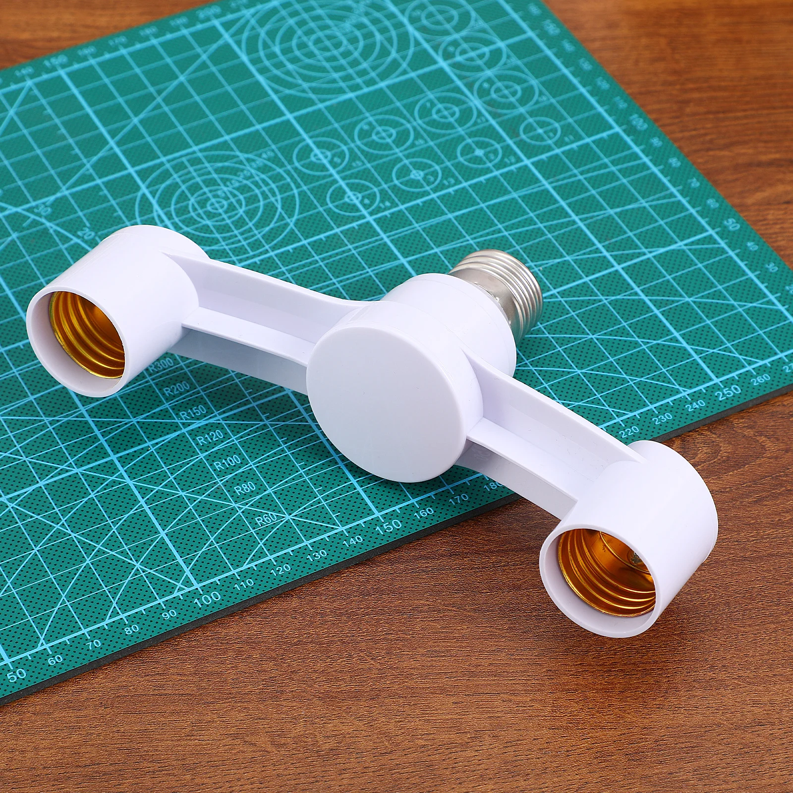 Light Socket Splitter Double E27 Lamp Socket Branch Adapter for LED Bulbs Workshop Exhibition Lighting Light Sockets