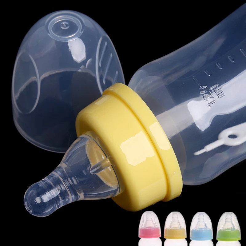 Infant Baby Feeding Bottle Feeder 120ml Pp Nursing Juice Milk Small Hardness Bottle Baby Bottles and Nipples with Lid