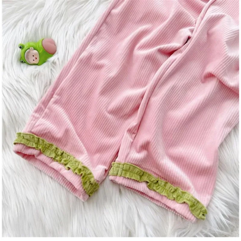 2024 New Island Velvet Pajama Women Winter Plus Fleece Thick Sleepwear Thin Velvet Warm Homewear Autumn Loungewear Two-piece Set