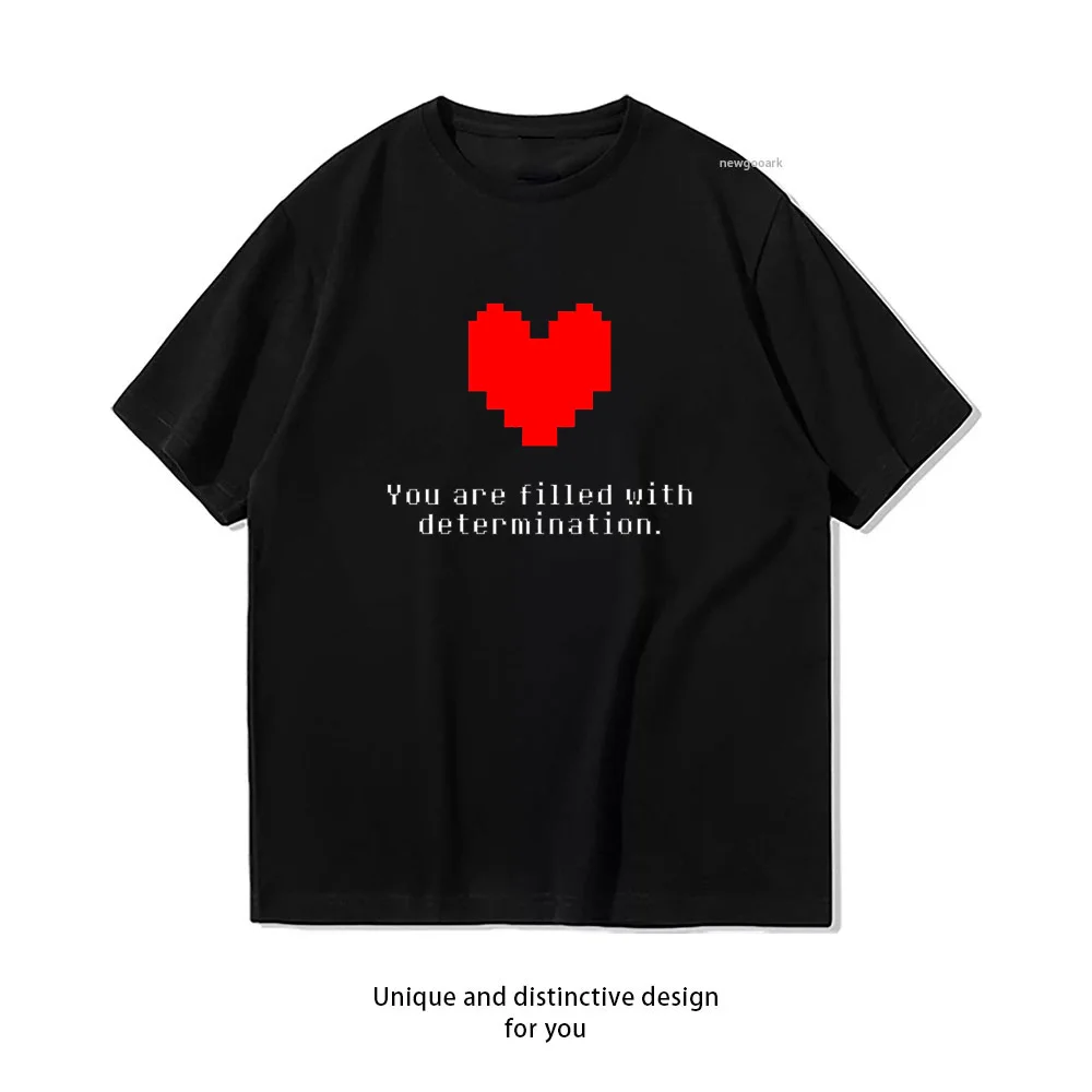 Undertale III you are filled with determination Essential T-Shirt woman man summer cotton graphic t shirts camisetas tops tee
