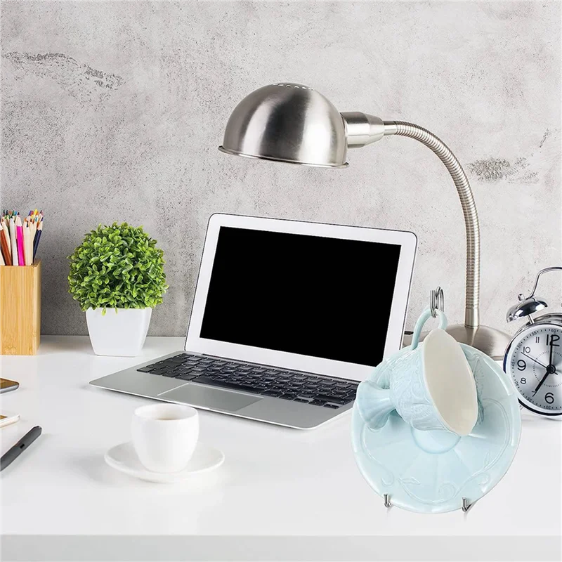 

B97A-24Pcs Tea Cup And Saucer Display Stand Holder Rack Metal Cup Saucer Holder Tea Cup Holder Display Coffee Mug Organizer