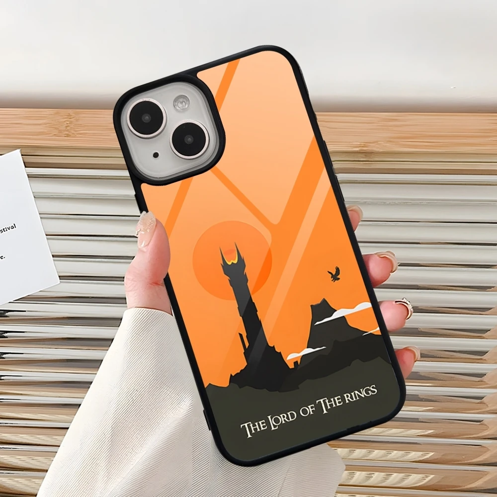 Etui na telefon L-Lord Of The R-Rings do Iphone 16 Pro 15 Pro Max 14 12 11 13 Mini 8 7 Plus X Xs XR PC+TPU Design Cover