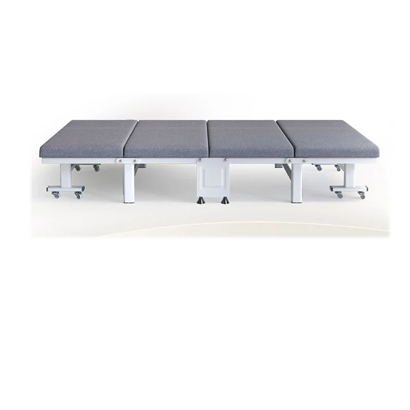 Household 220v Office Lunch Break Folding Bed Portable Escort March Bed Simple Household Nap Single Latex Bed