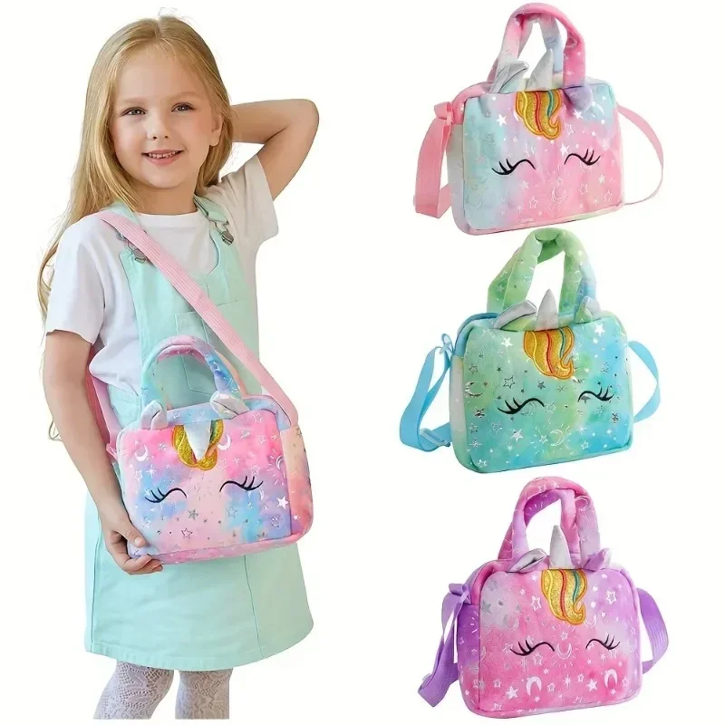 Cartoon Children's Shoulder Bag Sweet Unicorn Handbag Cute Kawaii Children's Messenger Bag Children Gifts Large Capacity Light