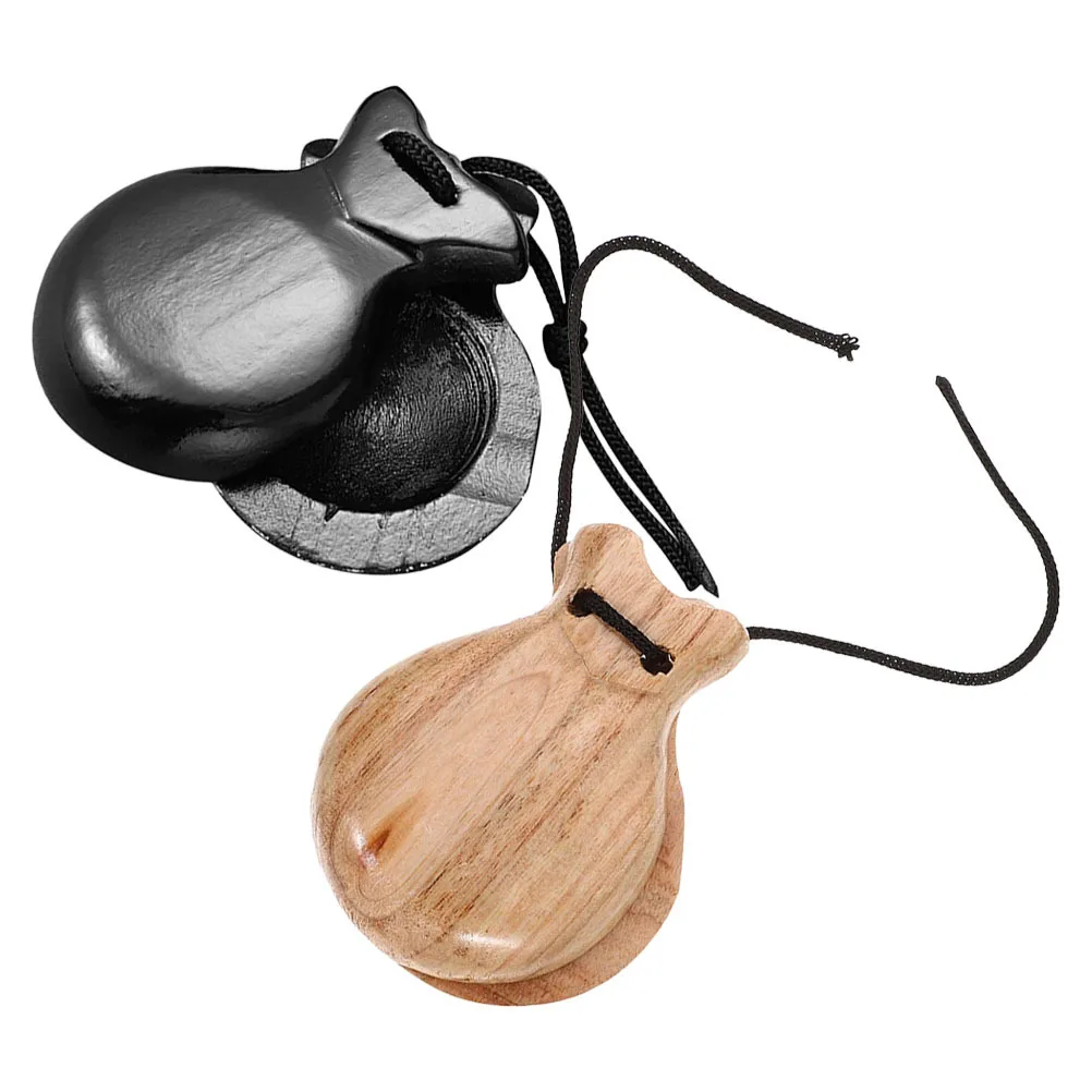 

2pcs Spanish Castanets Wooden Handheld Percussion Instrument For Adults Classroom Rewards Party Favors Music Instruments