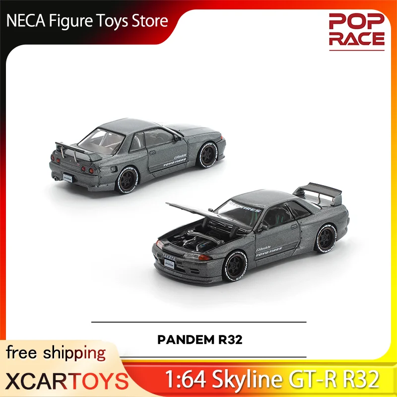 

Pre-Sale XCARTOYS & POP RACE 1:64 Nissan Skyline GT-R R32 Pandem Diecast Model Car S66-01 Toy Gift For Adults & Fans