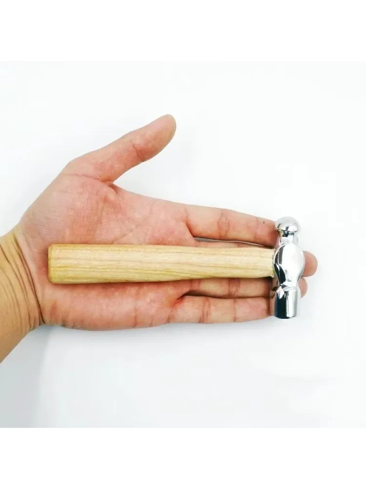 Round Head Wooden Handle Mini Hammer – Multi-Use Tool for Cracking Walnuts & Car Escape, Handy Smashing for Daily Tasks